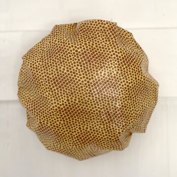 Waterproof Shower Cap In Honeycomb Print, 2 of 3