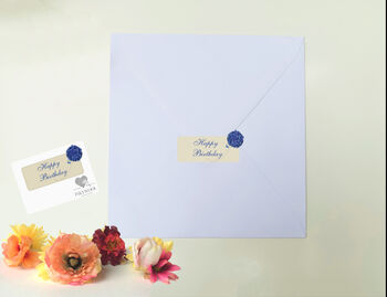 Abuela Birthday Butterfly Blue Hydrangea Flower Card, 4 of 9