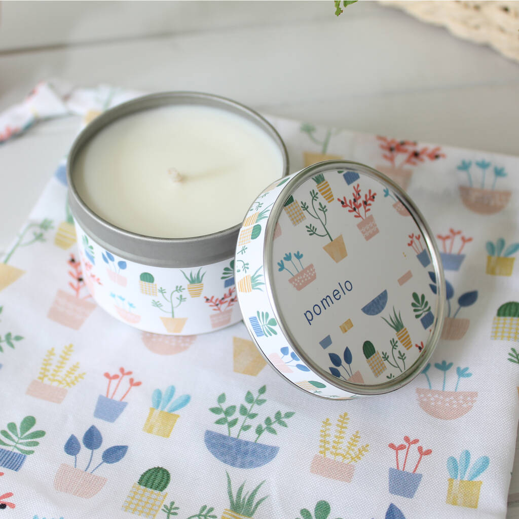 Pomelo Scented Soy And Coconut Wax Vegan Candle By Louise Brainwood