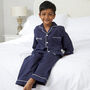 Personalised Dad And Child Navy Cotton Pyjama Set, thumbnail 5 of 8