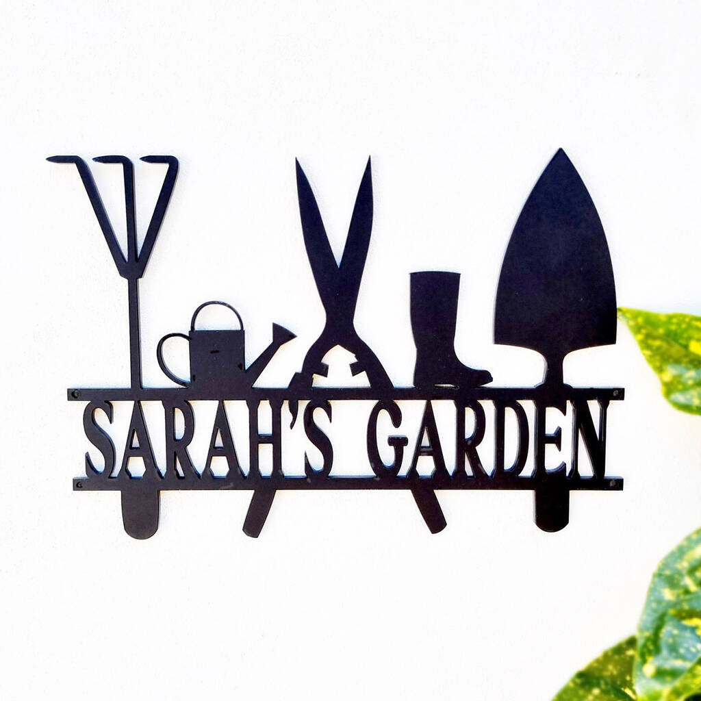 Personalised Laser Cut Acrylic ‘Garden’ Sign