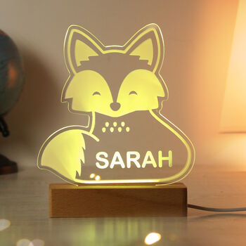 Personalised Fox LED Night Light, 8 of 12