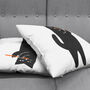 Cushion Cover With Musician Black Cat Illustration, thumbnail 6 of 10