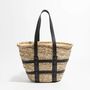 Saint Tropez Cream Brown Strapped Beach Bag, thumbnail 5 of 5