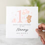 Personalised Bear First Birthday As My Nanny Card, thumbnail 1 of 3