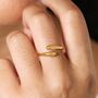 Adjustable Sterling Silver Teardrop Wrap Ring, thumbnail 3 of 5