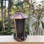 Dual Seed And Nut Bird Feeder With Copper Finish, thumbnail 3 of 9
