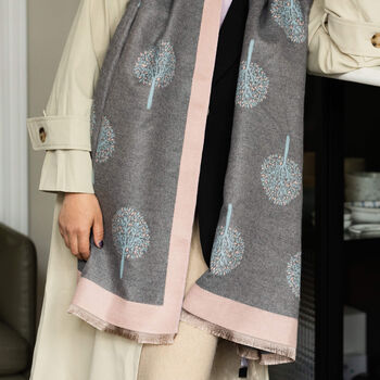 Personalised Cashmere Blend Tree Of Life Jacquard Scarf, 4 of 9