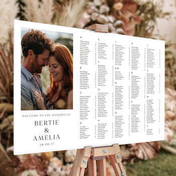 Alphabetical Photo Wedding Seating Plan, 4 of 6