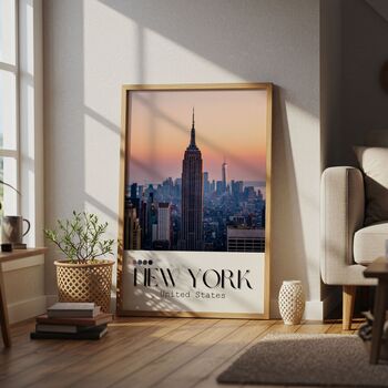 New York City Skyline Wall Art Print, Travel Print, 2 of 5