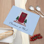 Personalised Festive Door Glass Chopping Board, thumbnail 4 of 5