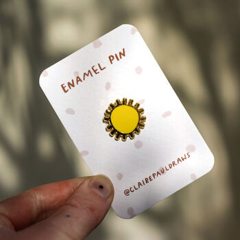 Gold Sunshine Enamel Pin Badge, 6 of 6