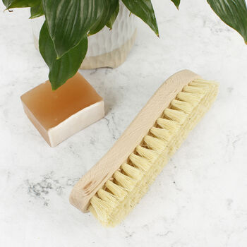 Sustainable Wood Scrubbing Brush With Plant Bristles, 2 of 7
