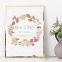 Personalised Dried Flower Wedding Print, thumbnail 2 of 2