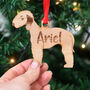 Bedlington Terrier Personalised Wooden Dog Decoration, thumbnail 8 of 8