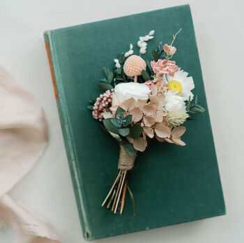 Cora Wildflower Buttonhole Dried Wedding Flowers For Groom, 2 of 2