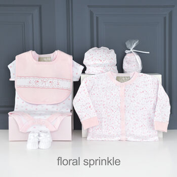 Personalised Pink Baby Towel And Pink Baby Gift Set, 8 of 9
