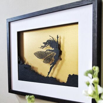Anemoi Framed Fairy Papercut Picture, 5 of 9