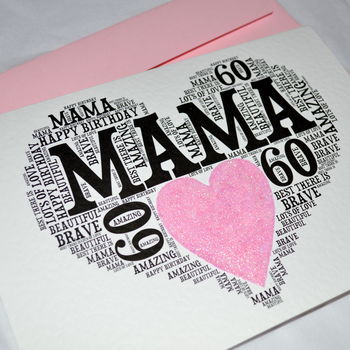 Personalised 60th Birthday Sparkle Card, 6 of 12