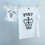 Monochrome Pint And Half Pint T Shirt Set, thumbnail 5 of 5
