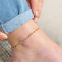 Multi Coloured Beaded Infinity Anklet, thumbnail 3 of 9