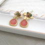 Wild Orchid Jade Droplet Earrings, thumbnail 3 of 3
