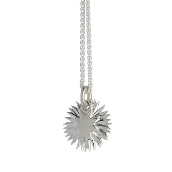 Sunflower Solid Silver Necklace, 6 of 8