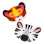 Party Animals Tiger And Zebra Face Plates X 12, thumbnail 2 of 5
