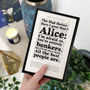 Alice In Wonderland Mad Hatter 'Bonkers' Book Print, thumbnail 2 of 5