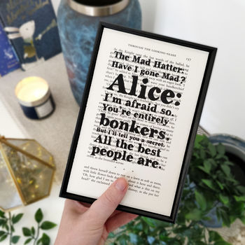 Alice In Wonderland Mad Hatter 'Bonkers' Book Print, 2 of 5