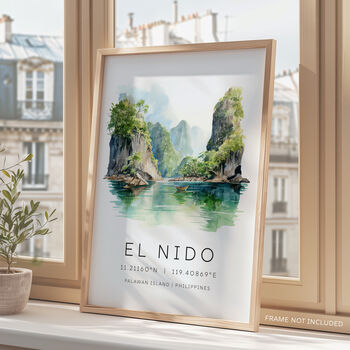 Philippines Travel Poster Of El Nido, 2 of 7