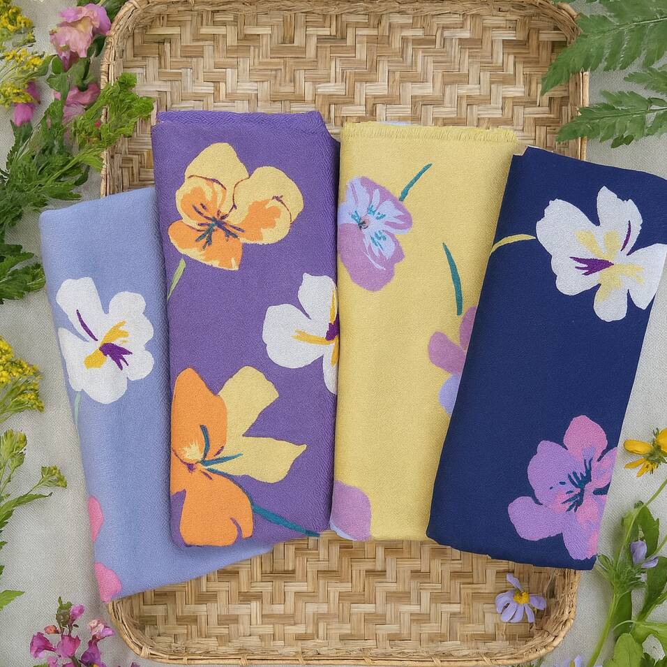 Viola Print Scarf, 1 of 8