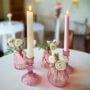 Pink Pressed Glass Candlestick, thumbnail 2 of 8