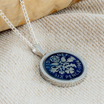 Sixpence Enamel Coin Necklace, 2 of 5