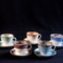 Brown Set Of Two Porcelain Tea Cup With Saucer, thumbnail 6 of 9