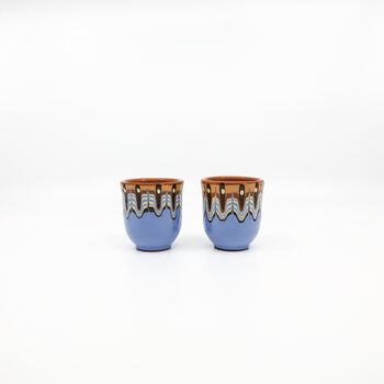 Set Of Two Ceramic Espresso Cups In Sky Blue, 2 of 3