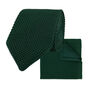 Dark Green Knitted Neck Tie, Bow Tie And Pocket Square Variations Made From Soft Polyester | Gents Formal Accessories | Gift For Him | Wedding Tie, thumbnail 11 of 12