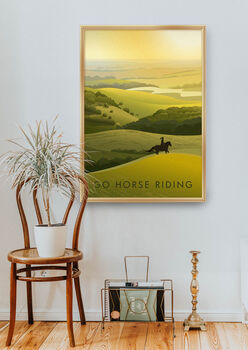Go Horse Riding Travel Poster Art Print, 5 of 8