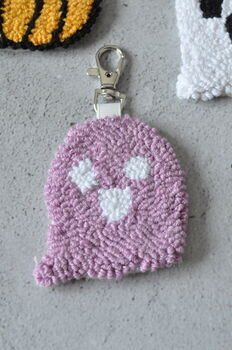 Spooky Punch Needle Keyring And Bag Tag, 7 of 10