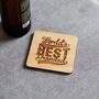 Personalised Engraved Wooden Coaster – Custom Grandad Gift For Birthdays And Fathers Day, thumbnail 3 of 3