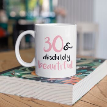 30th Birthday Gift Mug With Personalised Back, 3 of 3