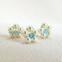 Set Of Three Something Blue Pearl Flower Bouquet Pins, thumbnail 2 of 5