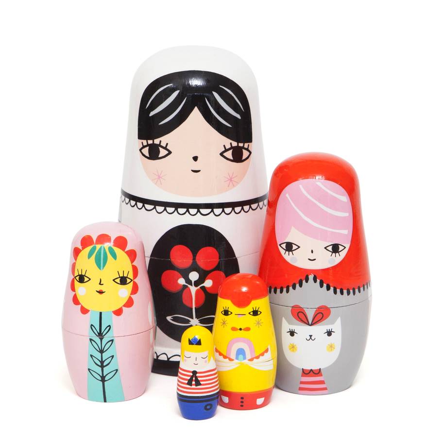 wooden nesting dolls by little baby company