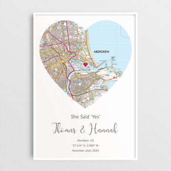 Where We Got Engaged Ordnance Survey Explorer Personalised Map Print Engagement Gift, 11 of 12