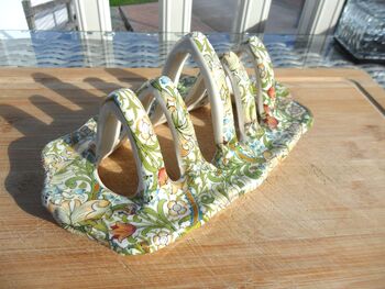 Toast Rack In William Morris Golden Lily Design, 5 of 10