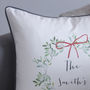 Personalised Mistletoe Christmas Cushion, thumbnail 2 of 3