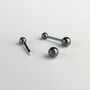 Sterling Silver Simple Ball Screw Back Stud Earrings, thumbnail 3 of 7