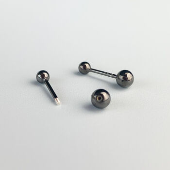 Sterling Silver Simple Ball Screw Back Stud Earrings, 3 of 7