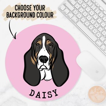 Basset Hound Face Mouse Pad, 2 of 5