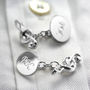 Personalised Sterling Silver Musical Note Cufflinks, thumbnail 2 of 6